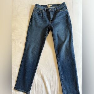Madewell Dark Blue Straight Leg Jeans